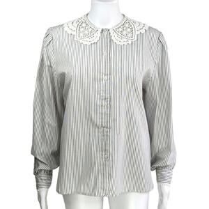 Vintage Cotton Corps Striped Shirt Size 8